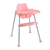 QvQ　赤ちゃん用　食事椅子　携帯型　多機能　子供用　折りたたみ　高さを調節可能　安全性 (ピンク)