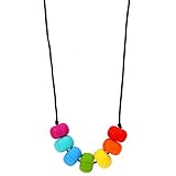 MyBoo Autism/Sensory/Teething Chewable Chunky Multi-Colored Beaded Necklace - 2 Pack, Brights by MyB