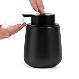 LAZEENOOK ソープディスペンサー 泡 ディスペンサー ハンドソープ 泡 陶器 おしゃれ 320ml 広口 手動 押しタイプ 台所 キッチン 洗面所 トイレ バスルーム お風呂場 に対応 (マーブル模様)