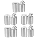 COHEALI 5個 チタン合金ティーポット ポータブルティージャー コーヒー容器 茶缶 お茶 コーヒーキャニスター 茶筒 茶入れ 食品用の容器 気密コーヒー缶 コーヒー豆の保管場所 Silver