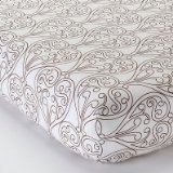Bacati Damask White and Chocolate Crib Fitted Sheet by Bacati [並行輸入品]