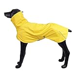 Marscharm 犬 レインコート 犬カッパ 犬服 犬ジャケット ペット雨具 軽量 防水 犬コート 犬用雨合羽 梅雨対策 雪対策 着脱簡単 ドッグ レインコート 小型 中型 大型犬用 (イエロー, XL)