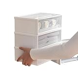 ホワイト 積み重ね可能 オフィス収納ボックス 引き出し付き (ホワイトB)