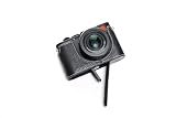 Leica D-LUX8用ハンドメイド本革ハーフカメラケースバッグカバー ブラック