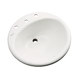 Dekor洗面台ニューベリーキャストアクリルセルフRimming 3穴バスルームシンク 8-Inch Center 1