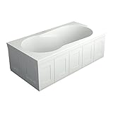 Transolid sbr6032-fss-01 Brookfield drop-in Bathtub with Front and both side skirts、60 x 32 x 19インチ、