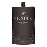 YUSEEK クリームシャンプー 白髪用ヘアマニキュア 黒染め シャンプー トリートメント 350g (1個, 茶ブラウン)