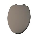 教会585 Fawnベージュ細長い閉じたフロントの木製トイレ便座カバー