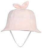 GEMVIE 可愛い ベビーハット サファリハット 女の子 あご紐 花プリント 子供帽子 耳付き キャップ 日焼け止め プレゼント 入園 通学 ピクニック ピンク2