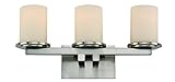 Trans Globe Lighting 20363 BN 3-Light Bath Bar, Brushed Nickel [並行輸入品]