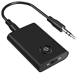 【日本語取説】 Bluetooth 5.3 トランスミッター/レシーバー ブルートゥース トランスミッター 送信機/受信機 一台二役小型 低遅延 ヘッドフォン/タブレット/PC/テレビ/スマホ/スピーカー/車載AUX対応 IOS/Android汎用 A2DP/AVRCPワイヤレスオーディオ