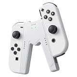 Switch Joycon 充電グリップ Nintendo Switch & OLED モデル対応 V 型 ジョイコン コントローラー充電器 インジケーター付き (White)