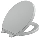 KOHLER K-4009-95 Reveal Quiet-Close with Grip-Tight Bumpers Round-front Toilet Seat, Ice Grey [並行輸入品