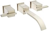 Danze D316244BNT Sirius Two Handle Wall Mount Lavatory Faucet Trim, Brushed Nickel, Valve Not Includ