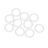 uxcell Oリングシールリング シリカゲル ホワイトガスケットワッシャー 15mm x 2mm 10個入り