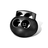 コードストッパー コードロック20個入り 3mm×10ｍ アウトドア用ゴム 丸ゴム 紐用ゴム スプリング紐止め 交換 補修用 ブラック プラスチック