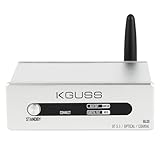 KGUSS BL01 Bluetooth DAC オーディオアンプ 【Bluetooth 5.1+DAC 2-in-1機能】オーディオデコーダー ハイレゾ S/N 110dB 歪み率 0.043 QCC3031 APTX hd Bluetooth 入力 同軸/光/RCA 出力 DC 12V (BL01-銀色)