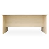 デスク パソコンデスク ワイド天板 コードスリット付き 木製 シンプルデスク PCデスク 幅160cm 奥行80cm ライトナチュラル