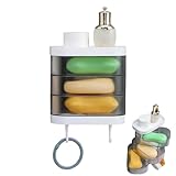 Evnbhgyu バススポンジ皿 シャワースポンジホルダー | シャンプーバースポンジコンテナボックス | 3層高耐久バーディッシュケース 