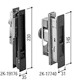 戸先・召合せ 内外締り錠セット(HH-J-0500) Q1：グレイ