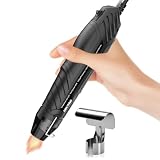 ミニヒートガン 300W 小型ホットガン 軽量約281g スタンドリング付き ソフトグリップ DIY用ホットエアガン 熱収縮チューブ/シュリンクフィルム/レジン・粘土乾燥/ステッカー剥がし/塗装乾燥 ブラック (黒)