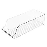 OUNONA 保存ケース 冷蔵庫 缶ジュース ホルダー 冷蔵庫トレー 保存ボックス 食品収納ラック 冷蔵収納 オーガナイザー