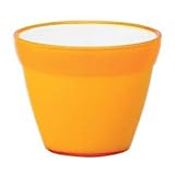 イタリア製樹脂ポット(植木鉢/プランター) COCCO(コッコ) φ20cm/穴無し オレンジ 〔ガーデニング用品/園芸〕