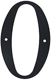 Village Wrought Iron NUM-0-S Small Number 0 - Black