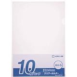 キングジム:キングジム シンプリーズクリアーホルダー10P 乳白 737SP-10-N 型式:737SP-10-N（1セット:10枚入）