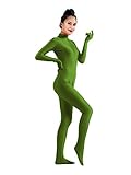 Sheface Spandex One Piece Unitard Full Bodysuit Costume (XXX-Large, Army Green)