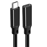 USB C 延長ケーブル USB 3.2 10Gbps高速転送 TYPE-C延長ケーブル 100W PD急速充電 4K@60Hz 映像出力 タイプCオス - タイプCメス アンドロイド ラップトップ for iPad Pro/MacBook Pro/Switch Surface などusb-c機種対応 タイプc 延長コード (1M)