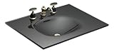 KOHLER K-2372-1-Y1 Runway 31-Inch by 22-Inch One-Piece Surface and Integrated Glass Bathroom Sink wi