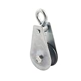 uxcell 滑車 プーリー　シングルローププーリー　ジンクコート　金属　8.8x3.7x2.9cm　50kg