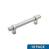 10 Pack Rok Hardware Contemporary Euro Loop Style Solid Metal Pull / Handle 3-3/4" (96 mm) Center to