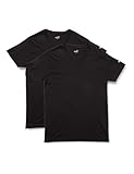 [プーマ] カジュアル インナーシャツ メンズ 2枚セット 選べる2タイプ Tシャツ 半袖 クルーンネック Vネック 肌着 通気 天竺 ストレッチ ブラック（Vネック）