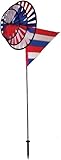 In The Breeze ITB2835 Red White Blue Triple Spinner with Sail