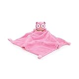 Soft Pink Security Blanket with Owl Adorable Nursery Decor and Baby Gift by Burton & Burton