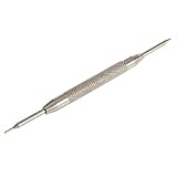 LORIA・JP バネ棒 用 外し 工具 両頭時計バンド ストラップ リンク ピン プッシャーばね棒の除去修復ツール (シルバー)