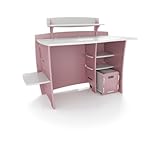 Legare 43-Inch Kids' Desk with File Cart, Pink/White [並行輸入品]