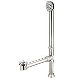 Water Creation WO-0001-05 Lift and Turn Exposed Finish Tub Drain for Claw Foot or Other Elegant Tubs