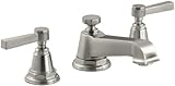 KOHLER K-13132-4A-BN Pinstripe Pure Widespread Lavatory Faucet, Vibrant Brushed Nickel [並行輸入品]