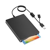 フロッピーディスクリーダー フロッピーディスクドライブ 外付け USB 3.5インチポータブルフロッピーディスクドライブ 1.44MB FDD 読み取り PC用 Windows11/10/8/7 WindowsXP Vista対応 (USBC付き)