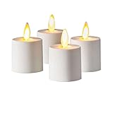 Luminara 02530 – 1.25 " X 1.4 "ホワイトリモートReady電池式プラスチックLED Flamelessティーライト(4パック)
