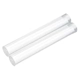 uxcell 2個 アクリル丸棒 15mm x 100mm クリア アクリル棒 PMMAバー押出し 円形 プラスチック ソリッド スティック DIYクラフト照明 園芸 装飾用