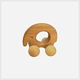Wooden Rolling Elephant Teether [並行輸入品]