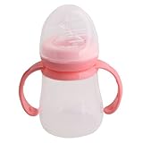 Infant Food Supplement Rice Cereal Bottle Silicone Feeding Squeeze Spoon (Pink) by Unknown