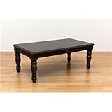 HW-T100DBR（2.8）カントリー調パインセンターテーブル ダークブラウン【代引不可】