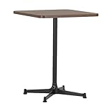 arne カフェテーブル センターテーブル 幅55cm 高さ71cm ダイニングテーブル 正方形 一本脚 木製 cafe-SP01 55TD ブラウン