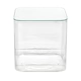 Merci la fleur ボトルフラワー 容器 ガラス 四角柱 （123×123） 蓋ガラス付 キューブ テラリウム アクアリウム ブーケ保存