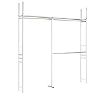 ツッパリ クローゼット ハンガーラック (奥行３０cm) ロータイプ　スーパーワイド【ホワイト】